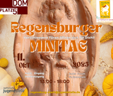 Einladungskarte zum Ministrantentag am 11.Okotber 2025. Kürbisse als Rahmen.