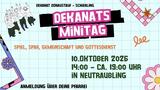 Flyer mit Datum und Ort der Veranstaltung